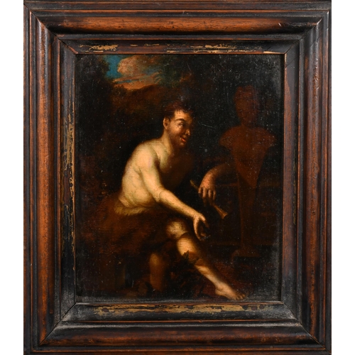 37 - 18th Century Dutch School. A Figure with a Flute, Oil on panel, 9.5