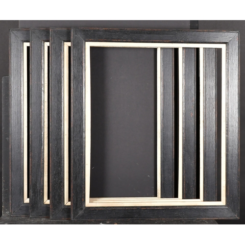 382 - Early 20th Century English School. A Set of Four Darkwood Frames, with silver slips, rebate 21.5