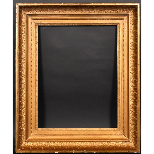 389 - 19th Century French School. A Gilt Composition Empire Frame, rebate 21