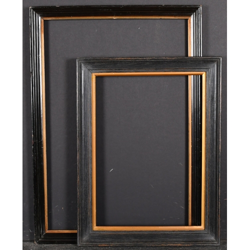 404 - 19th Century English School. A Black Painted Frame, with a gilt inner edge, rebate 19