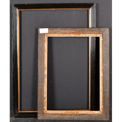 404 - 19th Century English School. A Black Painted Frame, with a gilt inner edge, rebate 19