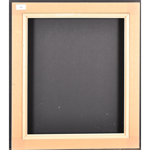 406 - 20th-21st Century English School. A Painted Frame with silver inner and outer edges and a white slip... 