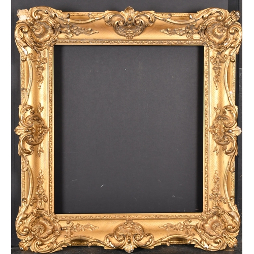 412 - 19th Century English School. A Gilt Composition Frame, with swept centres and corners, rebate 18.25