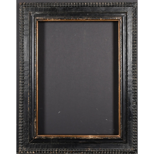 417 - 20th Century English School. A Black Painted Frame with a gilt inner edge, rebate 18