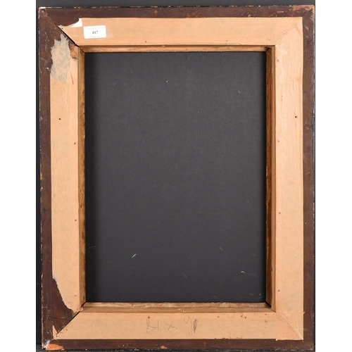 417 - 20th Century English School. A Black Painted Frame with a gilt inner edge, rebate 18