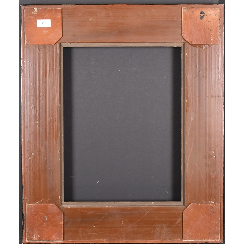 421 - 20th Century English School. A Gilt Composition Frame, with a black outer edge, rebate 17.5