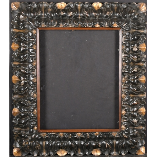 428 - 19th Century Italian School. A Black and Gilt Painted Frame, with inset glass, rebate 16.5