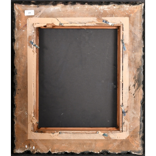 428 - 19th Century Italian School. A Black and Gilt Painted Frame, with inset glass, rebate 16.5