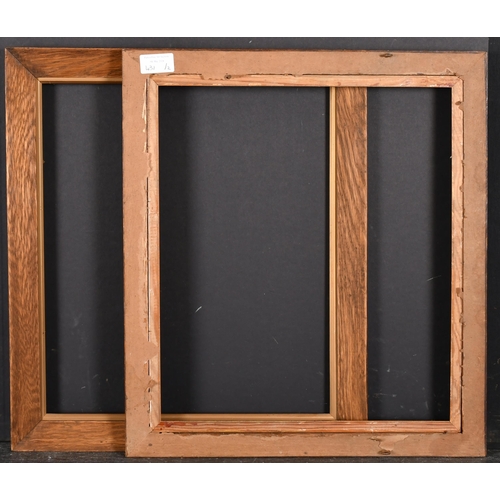 431 - Early 20th Century English School. A Pair of Wooden Frames, with gilt slips, rebate 16