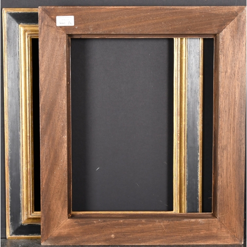 440 - 20th-21st Century English School. A Pair of Black Painted Frames, with gilt inner and outer edges, r... 