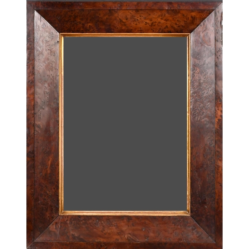 442 - 19th Century English School. A Walnut Frame, with a gilt slip and inset mirror glass, rebate 15.75