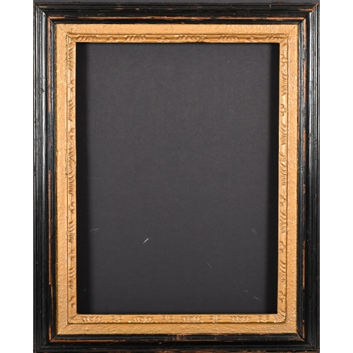 444 - Late 18th Century English School. A Darkwood Frame, with a painted gilt slip, rebate 15.5