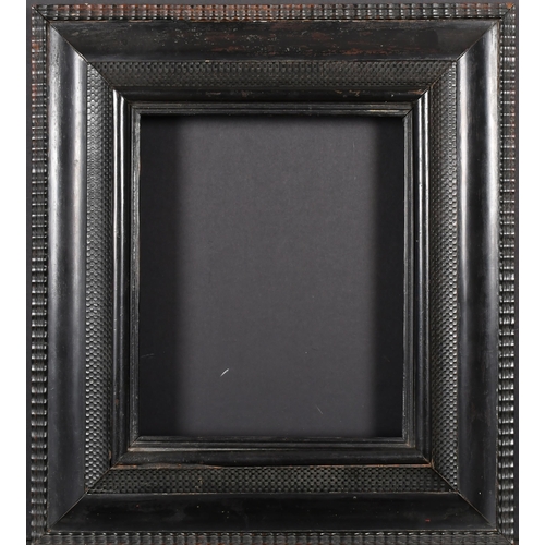 470 - 18th Century Dutch School. A Rippled Blackwood Frame, rebate 12.5