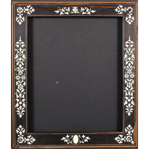 475 - 19th Century European School. A Wooden Frame, with bone inlay, rebate 12