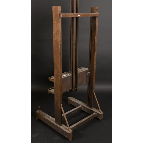 495 - 19th Century English School. A Mechanical Easel, with winding handle, 77.5