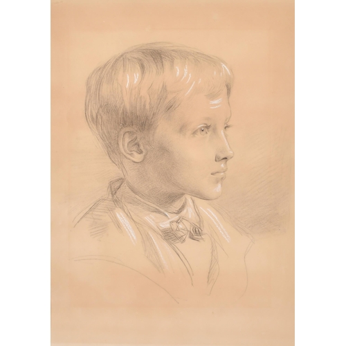 63 - 19th Century English School. Portrait of a Young Boy, Pencil and chalk, 18