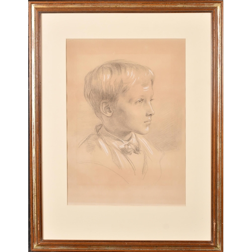 63 - 19th Century English School. Portrait of a Young Boy, Pencil and chalk, 18