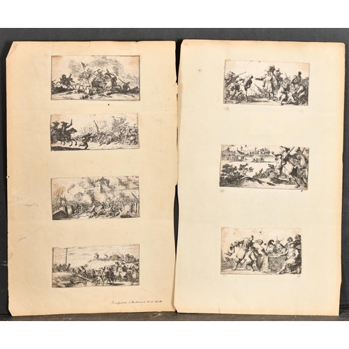 1 - After Antonio Tempesta (1555-1630) Italian. A Cavalry Skirmish, Engraving, unframed 1.85