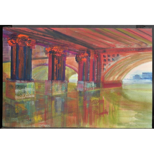 180 - Joyce Pallot (1912-2004) British. Underneath the Arches, Watercolour and poster paint, Signed, unfra... 