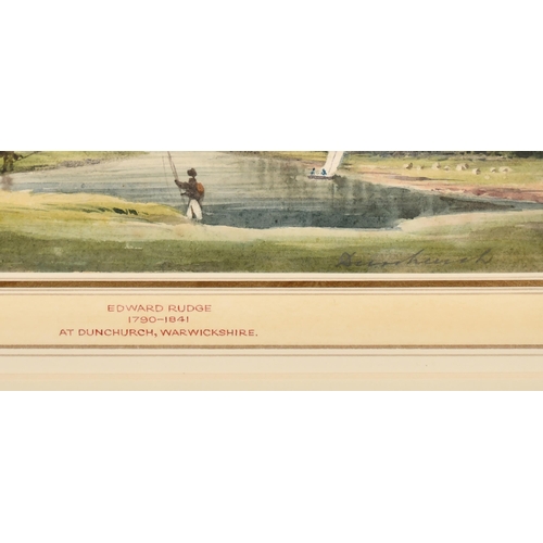 20 - Edward Rudge (1790-1841) British. A Pond at Dunchurch, Near Rugby, Watercolour, Signed, and inscribe... 