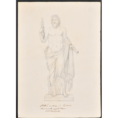 21 - After Luigi Canina (1795-1856) Italian. A Design for a Marble Relief of The Lamentation, Pencil, Ins... 