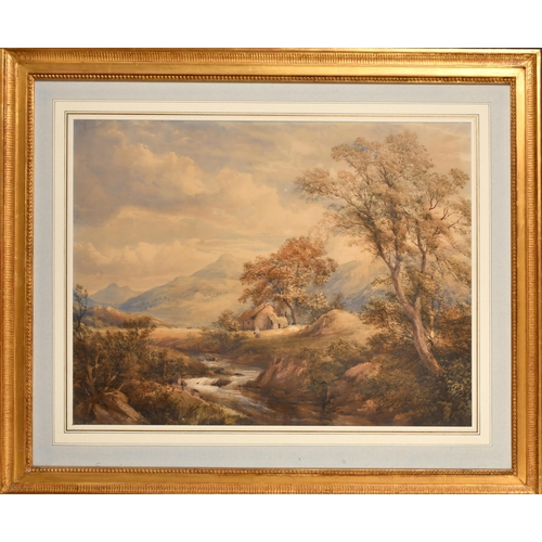 27 - Early 19th Century English School. A Figure in a River Landscape, Watercolour, 20