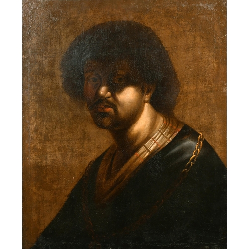 29 - 18th Century Dutch School. Portrait of a Man Wearing a Gold Chain, Oil on canvas, unframed 29