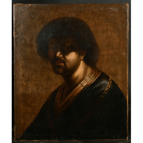 29 - 18th Century Dutch School. Portrait of a Man Wearing a Gold Chain, Oil on canvas, unframed 29