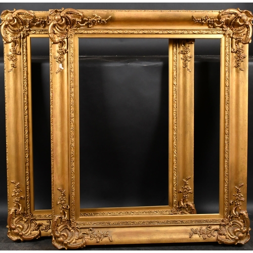 358 - Late 19th Century English School. A Pair of Gilt Composition Frames, with swept corners, rebate 30