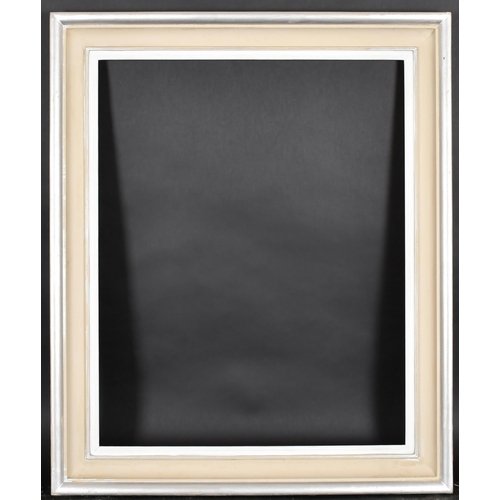 360 - 20th-21st Century English School. A Silver and Painted Composition Frame, rebate 30