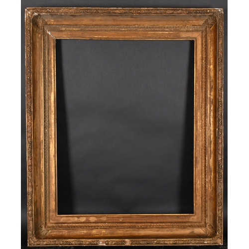 367 - 19th Century English School. A Gilt and Painted Hollow Frame, rebate 29