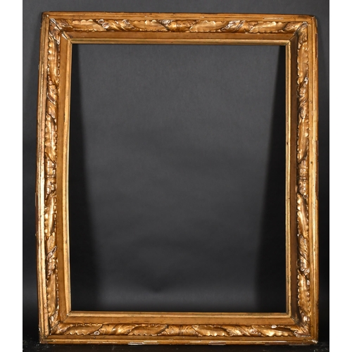 368 - 19th Century European School. A Horizontal Carved Giltwood Frame, Arched, rebate 29