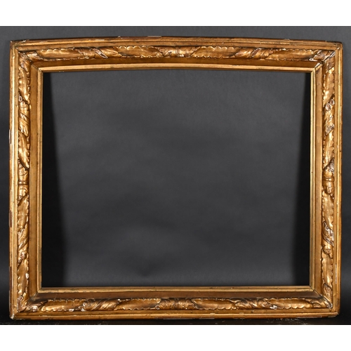 368 - 19th Century European School. A Horizontal Carved Giltwood Frame, Arched, rebate 29