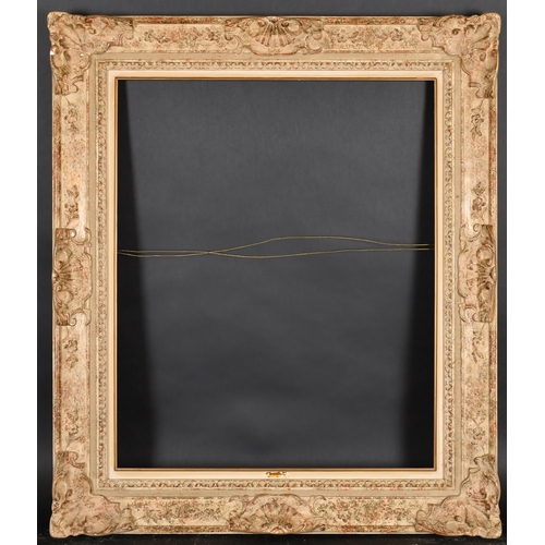 370 - 20th Century French School. A Gilt and Painted Composition Frame, with swept centres and corners and... 