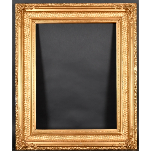 375 - 19th Century European School. A Painted Composition Frame, with swept corners, rebate 28