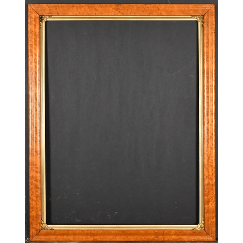 398 - 19th Century English School. A Maple Frame, with a gilt slip with metal corners, rebate 25