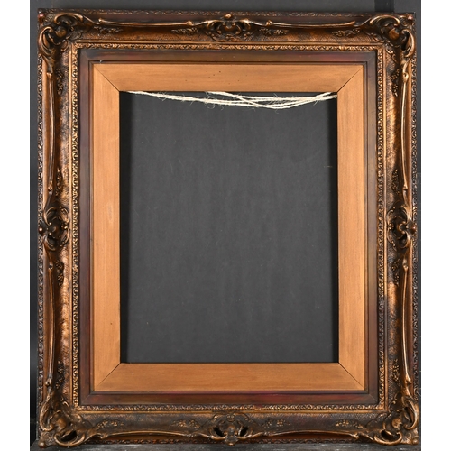 430 - 19th Century European School. A Painted Composition Frame, with swept and pierced centres and corner... 