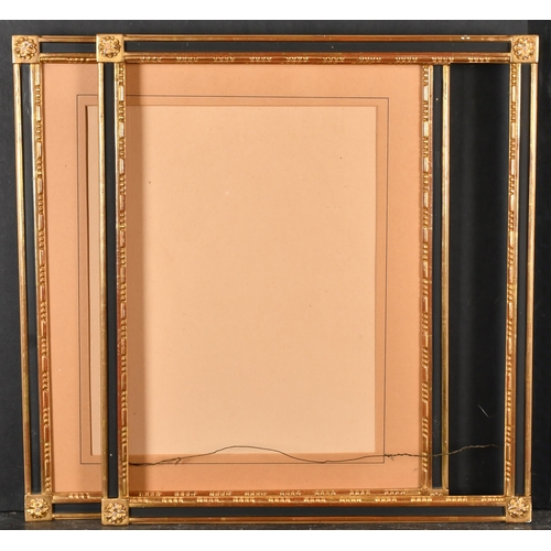 447 - 20th Century English School. A Pair of Gilt Composition Frames, with black plates, rebate 18.5