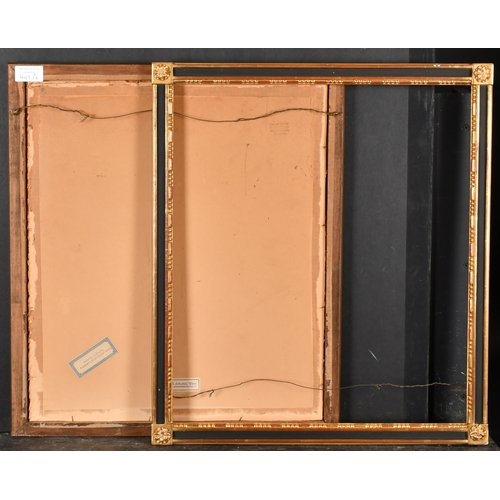 447 - 20th Century English School. A Pair of Gilt Composition Frames, with black plates, rebate 18.5