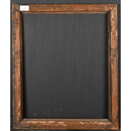 451 - 18th Century English School. A Darkwood Frame, with gilt inner and outer edges, rebate 18.25