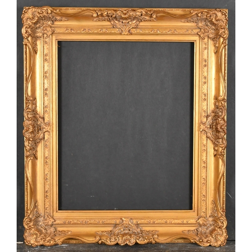 466 - 20th Century English School. A Gilt Composition Frame, with swept centres and corners, rebate 16