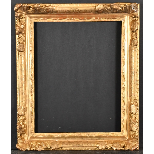 469 - 18th Century French School. A Carved Giltwood Frame, with swept corners, rebate 15.75