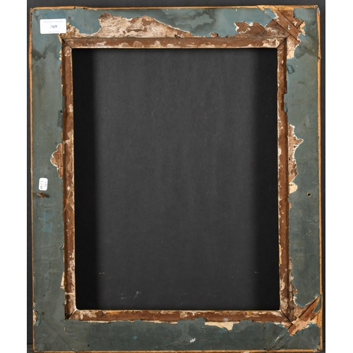 469 - 18th Century French School. A Carved Giltwood Frame, with swept corners, rebate 15.75