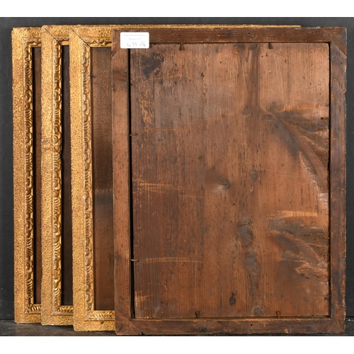 473 - Late 18th Century English School. A Set of Four Carved Giltwood Inner Frames, with inset glass, reba... 