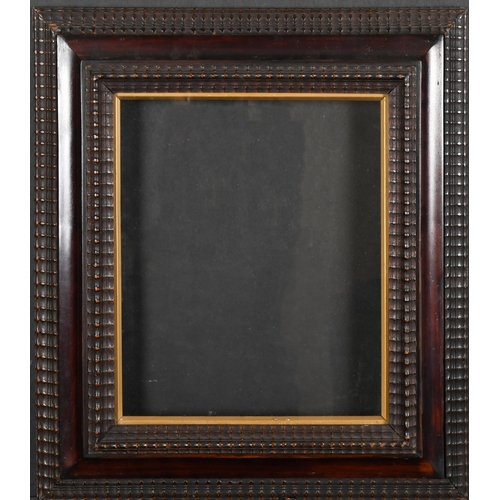 486 - 20th Century Dutch School. A Darkwood Frame, with a gilt slip and inset glass, rebate 11.5