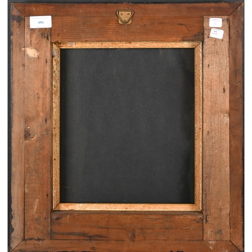 486 - 20th Century Dutch School. A Darkwood Frame, with a gilt slip and inset glass, rebate 11.5