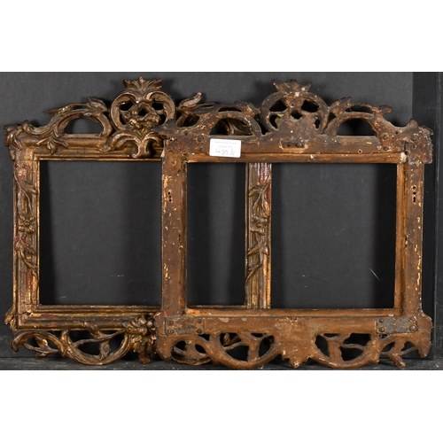 489 - 19th Century European School. A Pair of Ornately Decorated Gilt Composition Horizontal Frames, rebat... 