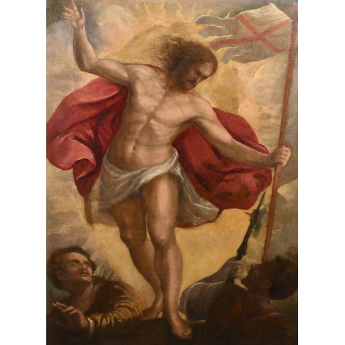49 - 18th Century Venetian School. 'Christ - The Ascension', Oil on canvas, Inscribed on a plaque, 55