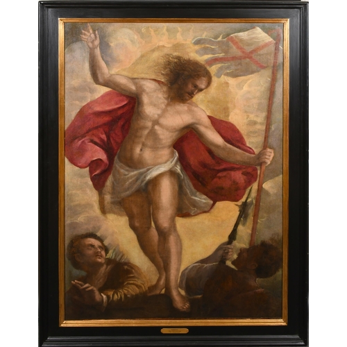 49 - 18th Century Venetian School. 'Christ - The Ascension', Oil on canvas, Inscribed on a plaque, 55