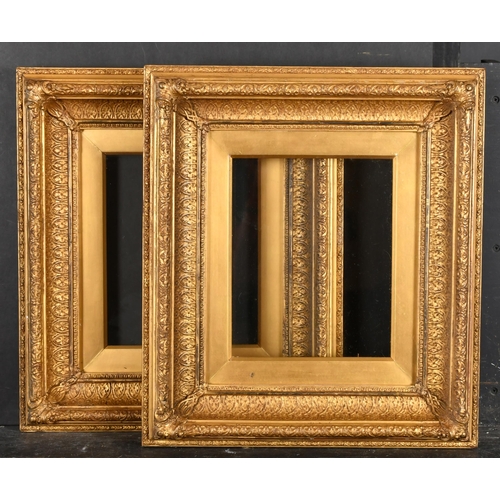 490 - 19th Century English School. A Pair of Gilt Composition Frames, with inset glass, rebate 10.25